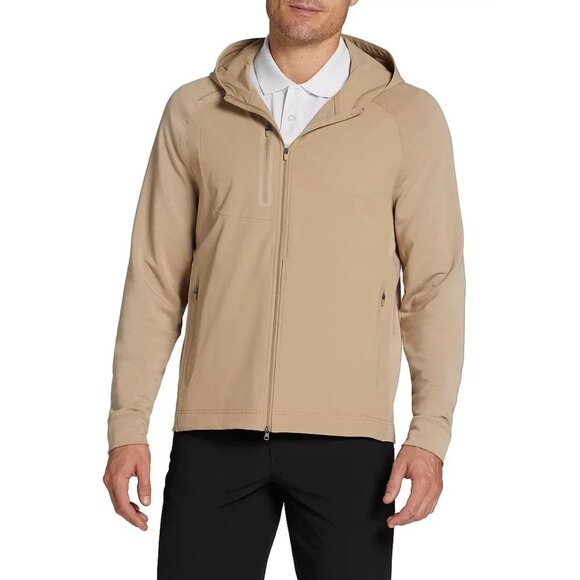 Walter Hagen Men's Performance 11 Full Zip Hooded Golf Jacket Khaki Size XXL - Picture 1 of 7